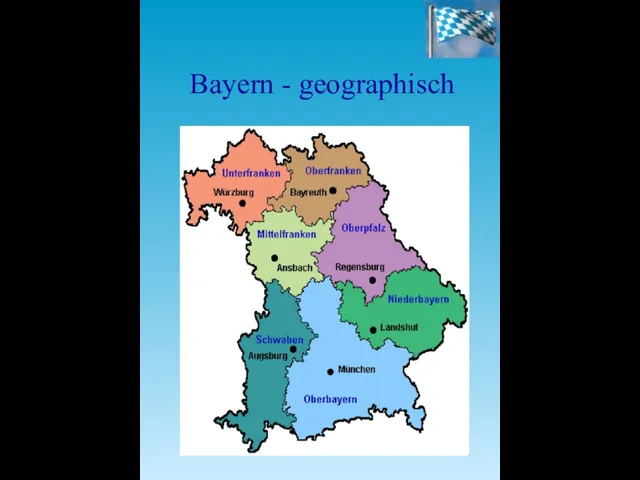 Bayern - geographisch Karte von Bayern