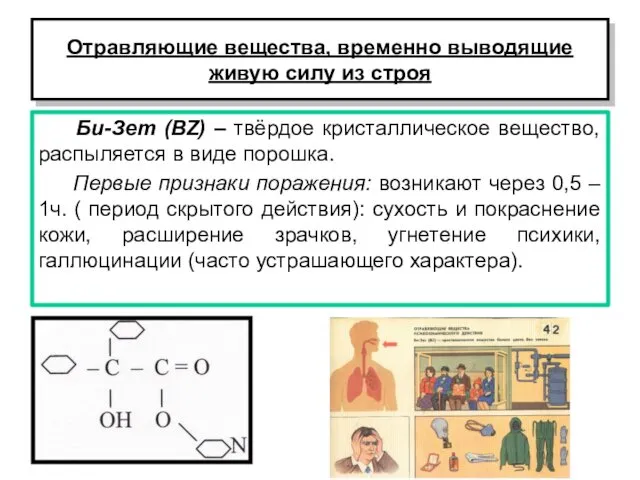 Отравляющие вещества, временно выводящие живую силу из строя Би-Зет (BZ) –