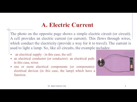 A. Electric Current The photo on the opposite page shows a