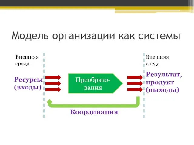 Модель организации как системы