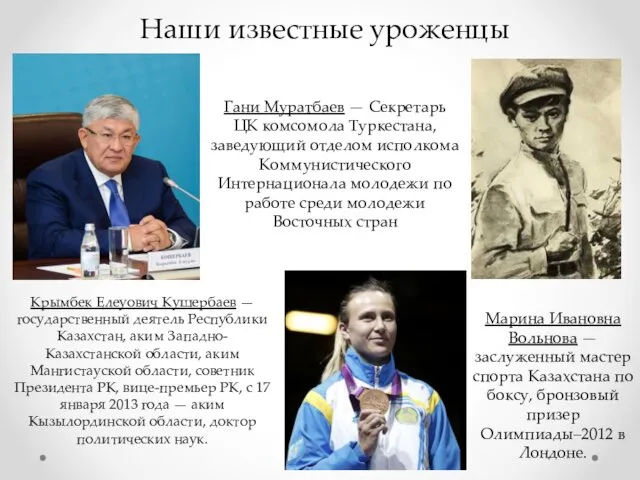 Наши известные уроженцы Марина Ивановна Вольнова — заслуженный мастер спорта Казахстана