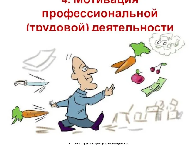 4. Мотивация профессиональной (трудовой) деятельности Трудовая мотивация – основной компонент самосознания