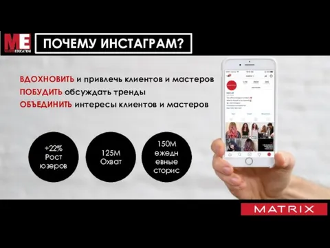 ПОЧЕМУ ИНСТАГРАМ? ВДОХНОВИТЬ и привлечь клиентов и мастеров ПОБУДИТЬ обсуждать тренды