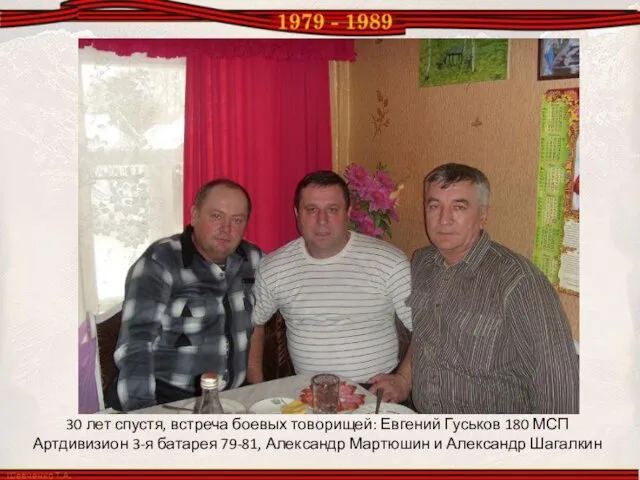 30 лет спустя, встреча боевых товорищей: Евгений Гуськов 180 МСП Артдивизион