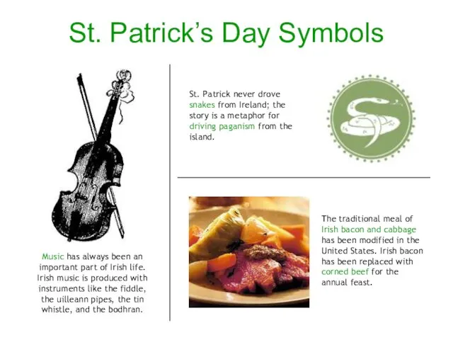 St. Patrick’s Day Symbols Music has always been an important part