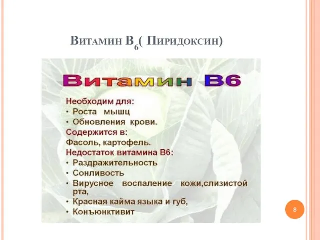 Витамин В6( Пиридоксин)