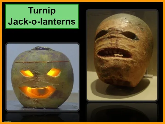 Apparently, this is a turnip. http://njmg.typepad.com/ervolino/ An early Celtic turnip Jack-o-lantern. http://sawiggins.wordpress.com/2009/10/ Turnip Jack-o-lanterns