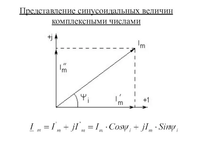 Представление синусоидальных величин комплексными числами