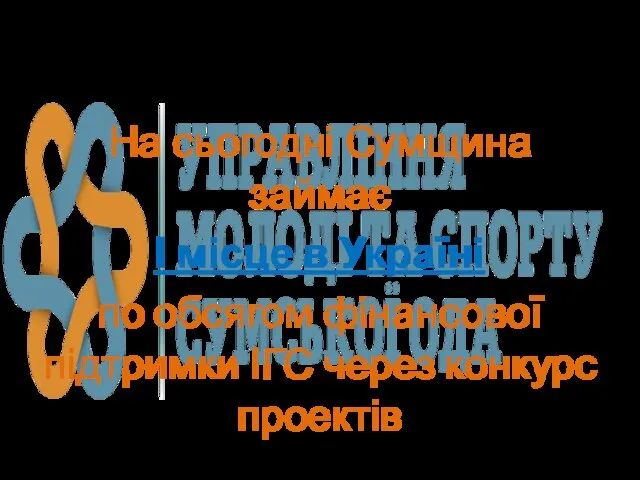 На сьогодні Сумщина займає І місце в Україні по обсягом фінансової підтримки ІГС через конкурс проектів