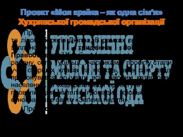 Проект «Моя країна – як одна сім’я» Хухрянської громадської організації Проект