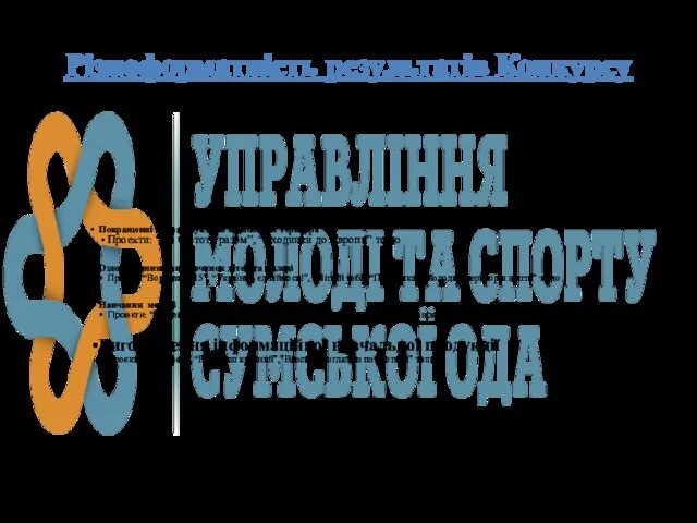 Різноформатність результатів Конкурсу Покращенні інфраструктури відповідної території Проекти: “До чистоти разом”,