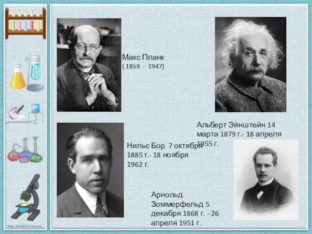 Макс Планк ( 1858 - 1947) Альберт Эйнштейн 14 марта 1879
