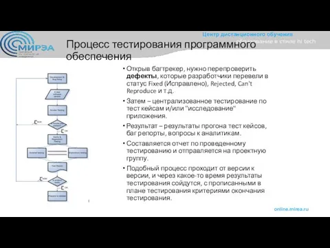 Процесс тестирования программного обеспечения Открыв багтрекер, нужно перепроверить дефекты, которые разработчики