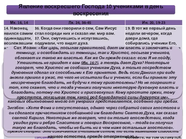 Блж. Феофилакт: «Господь, все устрояющий для нашего спасения, становится посреди учеников,