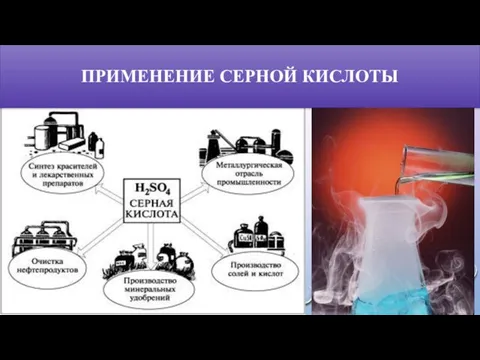 ПРИМЕНЕНИЕ СЕРНОЙ КИСЛОТЫ