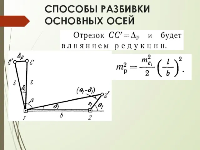 СПОСОБЫ РАЗБИВКИ ОСНОВНЫХ ОСЕЙ