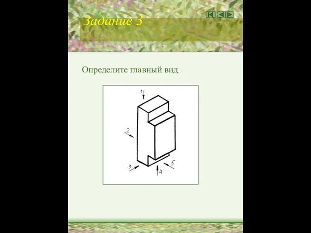 Задание 3 Определите главный вид.