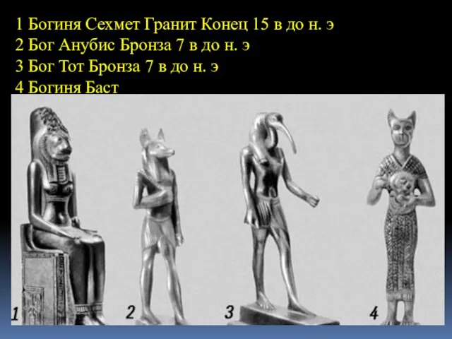 1 Богиня Сехмет Гранит Конец 15 в до н. э 2