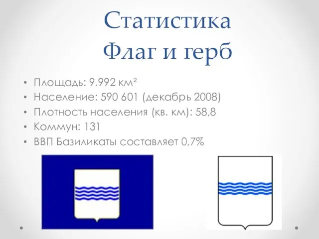 Статистика Флаг и герб Площадь: 9.992 км² Население: 590 601 (декабрь