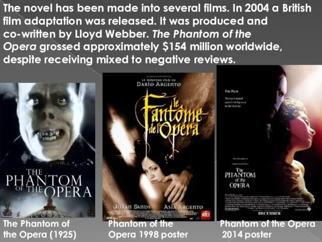 The novel has been made into several films. In 2004 a