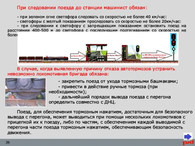 При следовании поезда до станции машинист обязан: - при зеленом огне