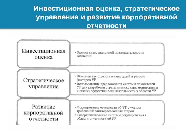 Инвестиционная оценка, стратегическое управление и развитие корпоративной отчетности