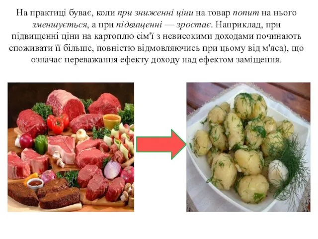 На практиці буває, коли при зниженні ціни на товар попит на