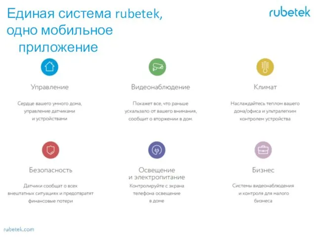 Единая система rubetek, одно мобильное приложение