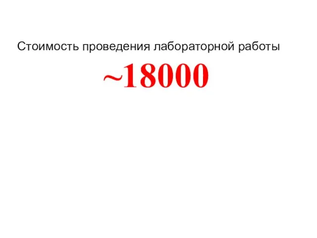 Стоимость проведения лабораторной работы ~18000