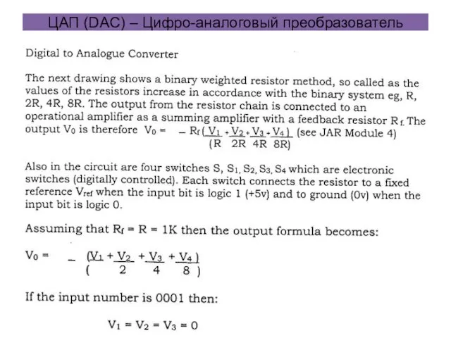 ЦАП (DAC) – Цифро-аналоговый преобразователь