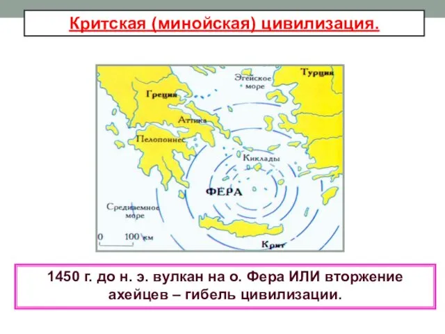 1450 г. до н. э. вулкан на о. Фера ИЛИ вторжение