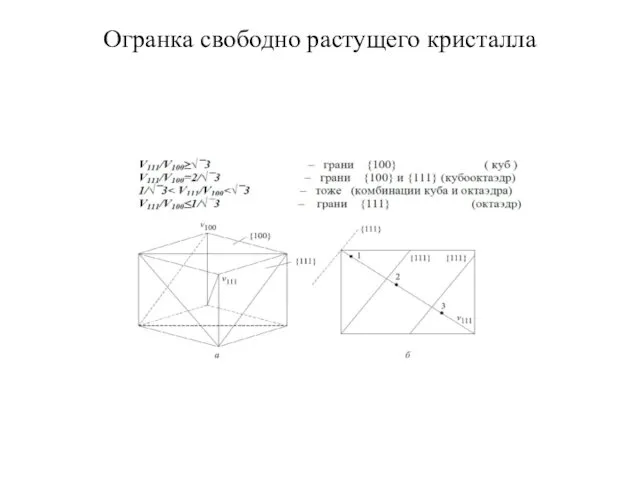 Огранка свободно растущего кристалла