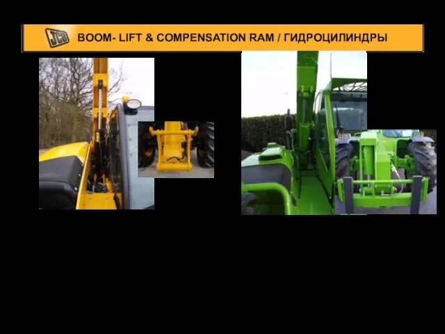 BOOM- LIFT & COMPENSATION RAM / ГИДРОЦИЛИНДРЫ Centralised lift ram /