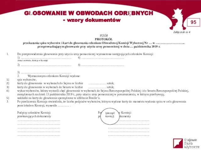 GŁOSOWANIE W OBWODACH ODRĘBNYCH - wzory dokumentów Załącznik nr 4 WZÓR