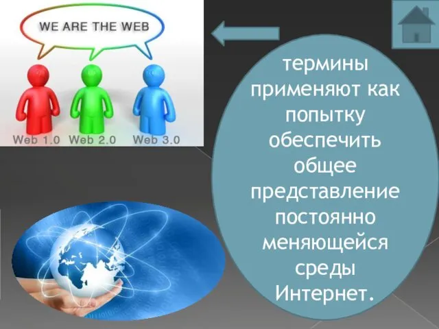 Данные термины применяют как попытку обеспечить общее представление постоянно меняющейся среды