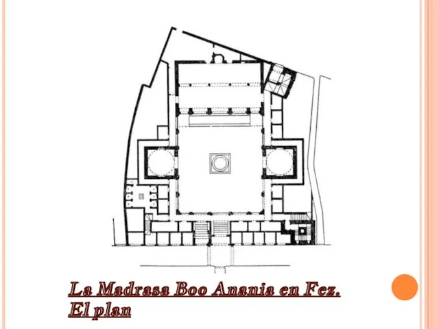 La Madrasa Boo Anania en Fez. El plan