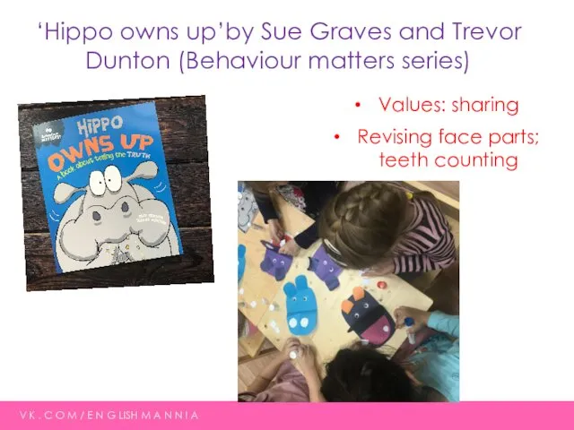 ‘Hippo owns up’by Sue Graves and Trevor Dunton (Behaviour matters series)