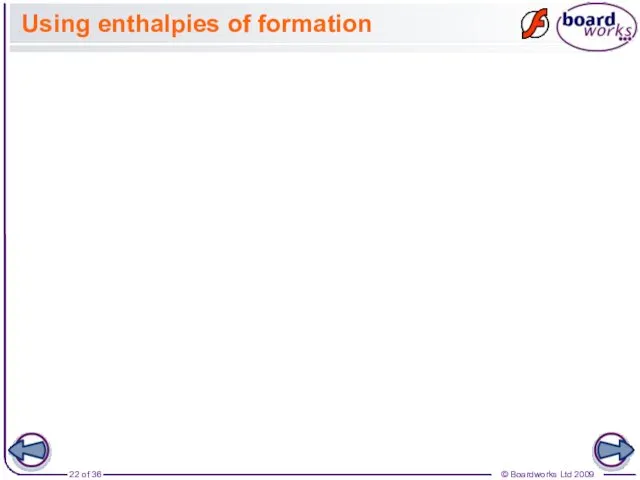 Using enthalpies of formation