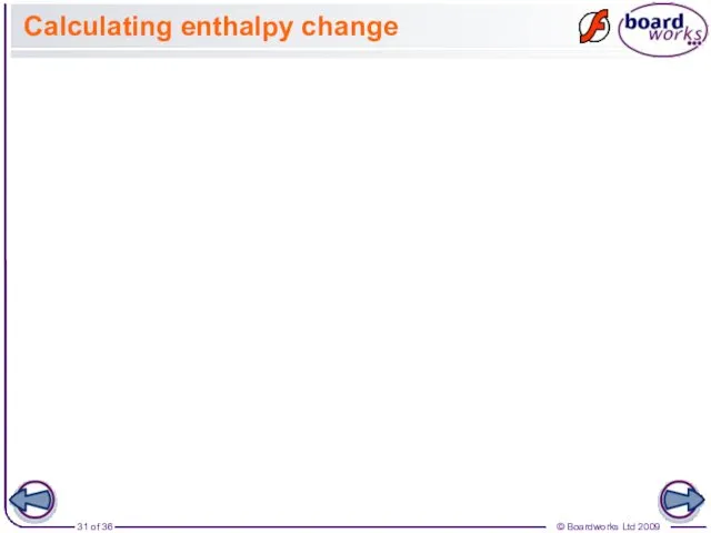 Calculating enthalpy change