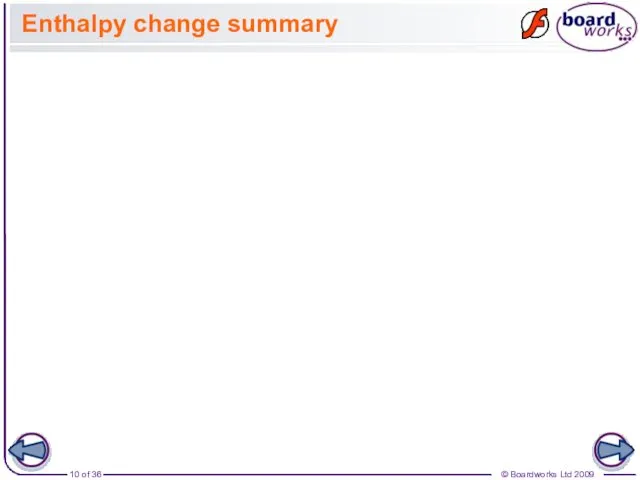 Enthalpy change summary