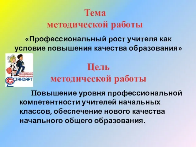 «Профессиональный рост учителя как условие повышения качества образования» Повышение уровня профессиональной