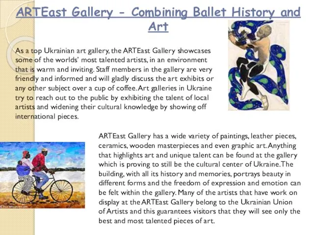 ARTEast Gallery - Combining Ballet History and Art As a top