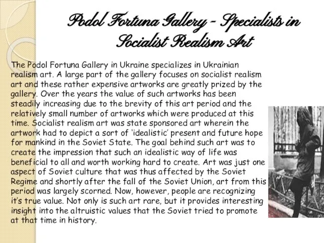 Podol Fortuna Gallery - Specialists in Socialist Realism Art The Podol