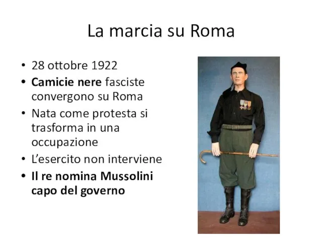 La marcia su Roma 28 ottobre 1922 Camicie nere fasciste convergono