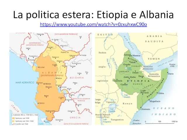 La politica estera: Etiopia e Albania https://www.youtube.com/watch?v=0zxuhxwC90o