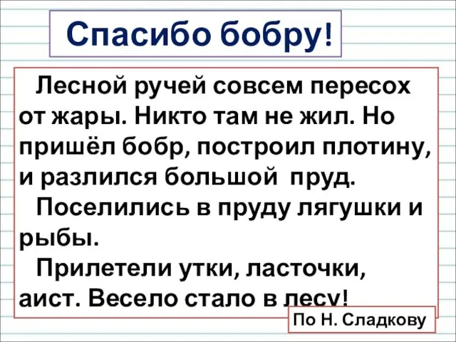 Спасибо бобру! Лесной ручей совсем пересох от жары. Никто там не