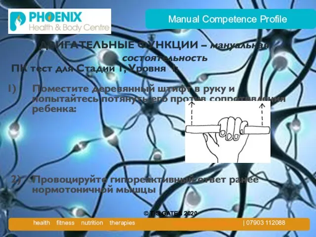 Manual Competence Profile ДВИГАТЕЛЬНЫЕ ФУНКЦИИ – мануальная состоятельность ПК тест для