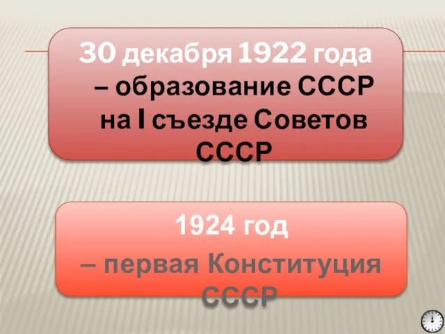 30 декабря 1922 года – образование СССР на I съезде Советов