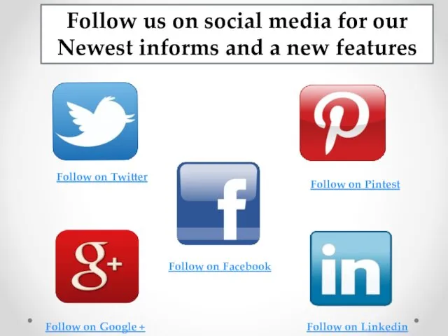 Follow us on social media for our Newest informs and a