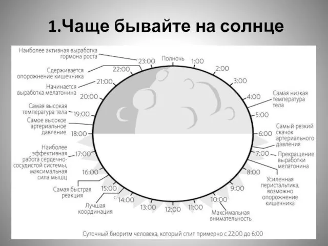 1.Чаще бывайте на солнце